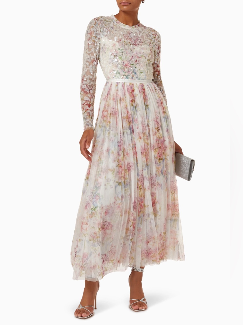 Needle & Thread Sweet Posy Bodice Ankle Gown NWT Size 10 Floral Embroidered Dres